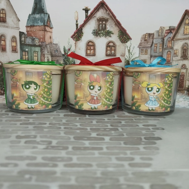 3 Vela Aromática no Copo Personalizada Natal Naruto - Trabalhamos com outros temas - Informar  tema no chat