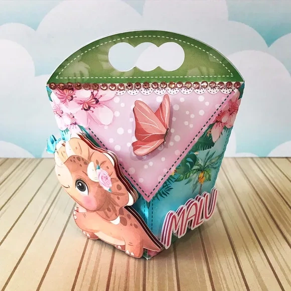 Kit 60 Lembrancinhas Dinossauro Menina
