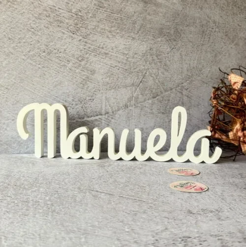 Linha Cursiva -letras Decorativas em mdf Quarto de Bebê