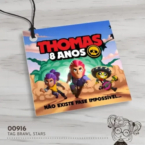 Tag Quadrada Brawl Stars - 00916
