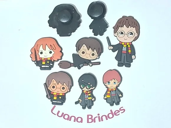 Pins de Crocs Harry Potter Emborrachado Pacote com 6 Unidade