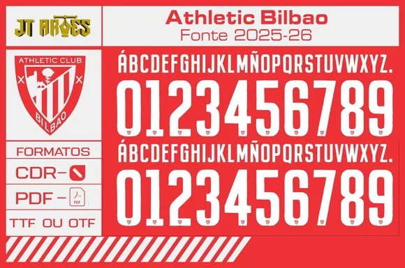 Arte Vetor Camisa Athletic Bilbao 2025-26 Castore Europe