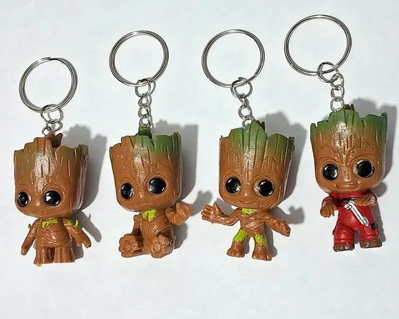 Chaveiros Groot Guardiões das Galáxias 50mm - Pcts C/2 Peças