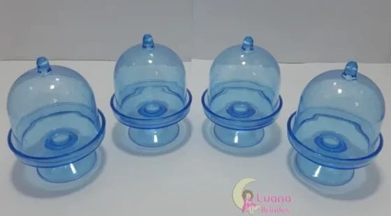 Mini Cúpula Azul Escuro de Acrílico - pct c/6 unidades
