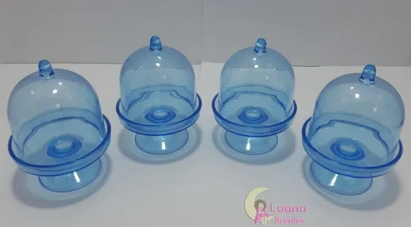 Mini Cúpula Azul Escuro de Acrílico - pct c/6 unidades