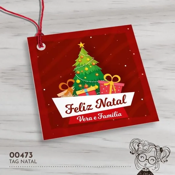 Tag Quadrada Natal - 00473