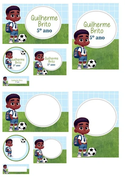 60 Etiquetas Escolares Personalizadas Prova D