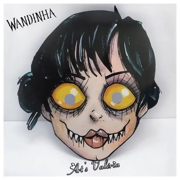 Máscara Wandinha Addams - Wednesday