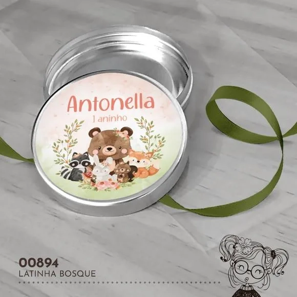 Latinha Adesivada Bosque - 00894