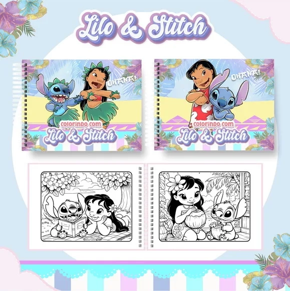 Arquivo Livro de Colorir Lilo e Stitch 01