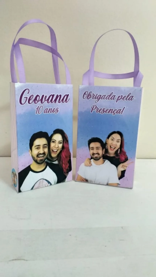 Sacolinhas Personalizadas Gabriel e Shirley para Lembrancinhas