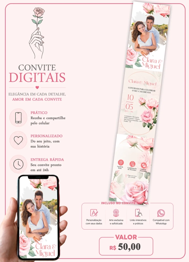 Convite de Casamento Digital Interativo