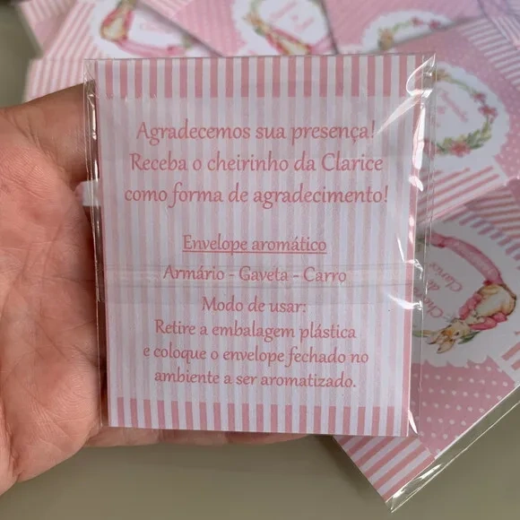 Lembrancinha Chá de Bebê Sachê Aromático Gaveta Coelhinha