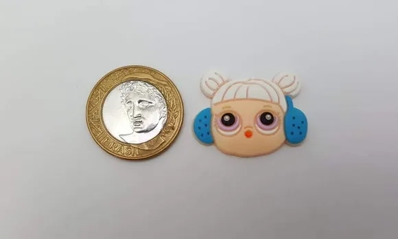Aplique LOL Snow Angel Emborrachado de 2,5cm Pacotes c/ 7 un