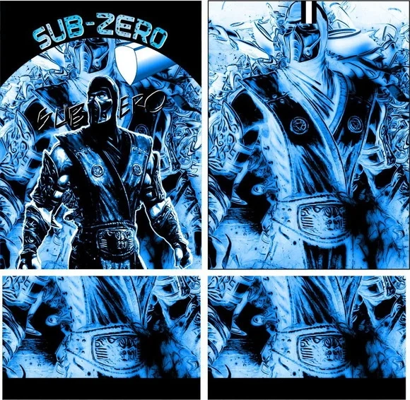 Arte Vetor Camisa Sub Zero Mortal Kombat Mod-193