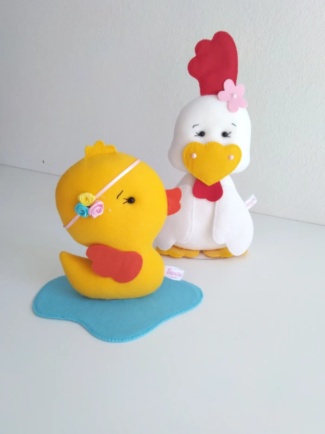 Bichinhos da Fazendinha em feltro.