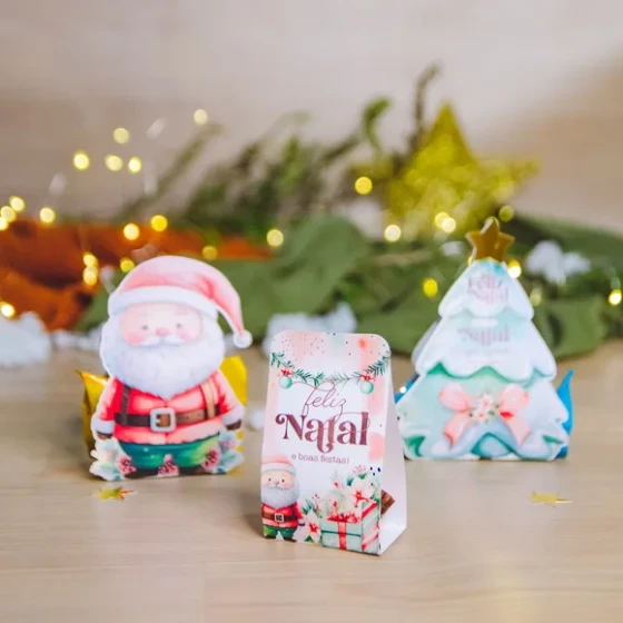 Embalagem para Bombom Natal - Enviado Desmontado