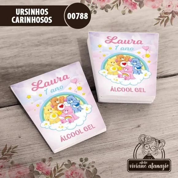 Adesivo Bisnaga Álcool Gel Ursinhos Carinhosos - 00788