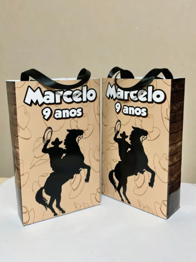 Sacolinhas Personalizada Boiadeiro Lembrancinhas Para Aniversário
