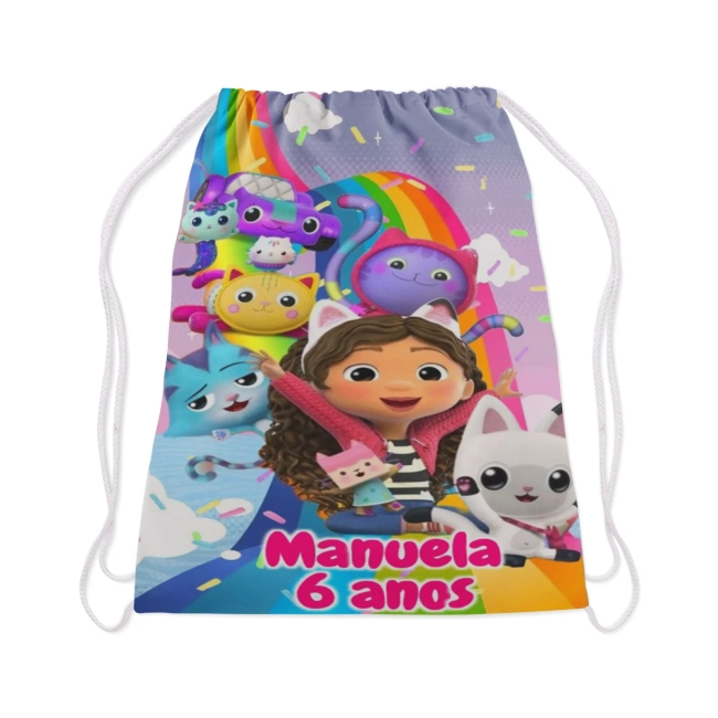 Mochilinha personalizadas casa magica de Gabi