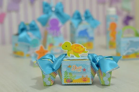 Kit 30 Lembrancinhas Fundo do Mar