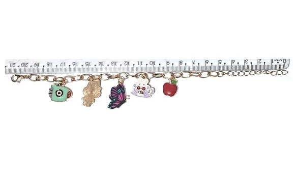 Pulseira Infantil Personagens Metal 21cm Pacote com 1 Peça