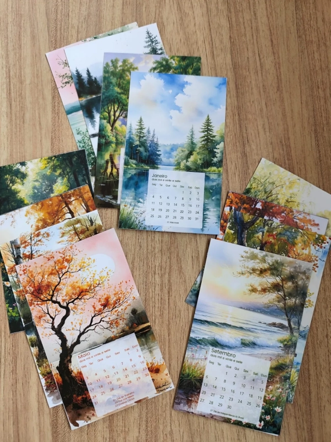 Coleção Paisagem - Calendários magnéticos 2027