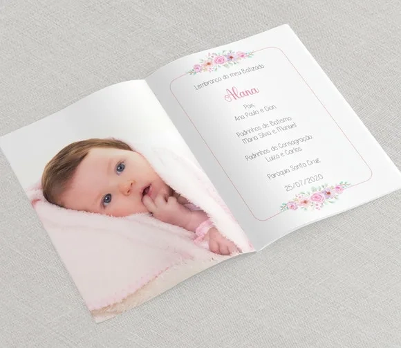 Lembrancinha Para Batizado Com Fotos Do Bebê - Orações
