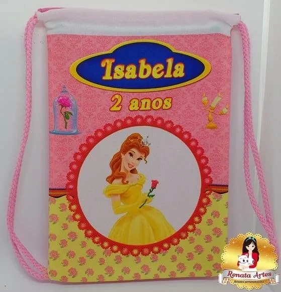 Mochila de Tecido a Bela sem a Fera