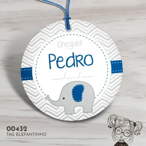 Tag Redonda Elefantinho - 00432