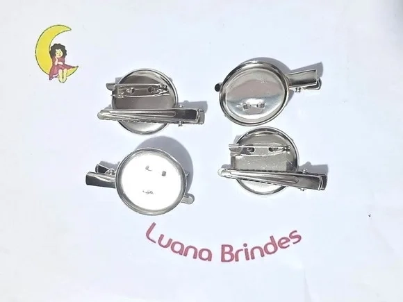 Base de Broche com Bico de Pato 3cm Pacotes com 10 Unidades