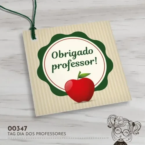 Tag Quadrada Dia dos Professores - 00347