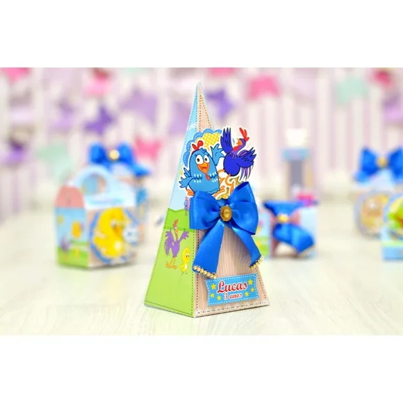 Kit 30 Lembrancinhas Galinha Pintadinha Azul
