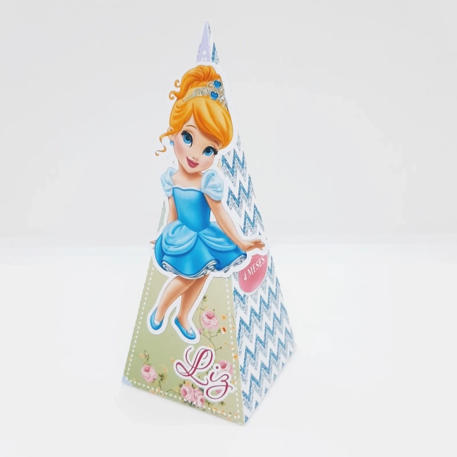 PEGUE E MONTE - Kit Festa Personalizado CINDERELA CUTE - Decoração de Festa - Caixinhas Personalizadas