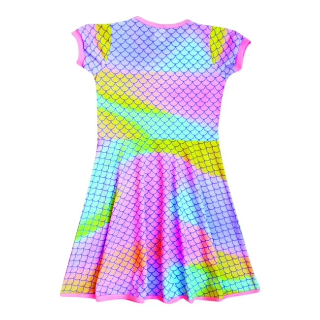 Vestido Infantil Sereia Colorido Arco-Íris – Fantasia Oceano para Meninas | Ricardo Fantasias