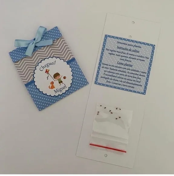 Lembrança Maternidade Sementinha Amor perfeito Pipa e bola