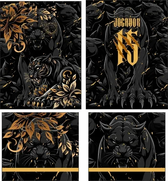 Arte Vetor Camisa Interclasse Pantera Black Dourada Mod-673