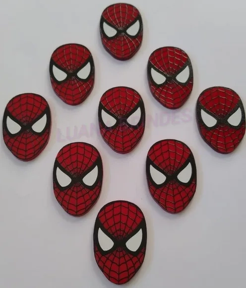Aplique Homem Aranha de acrílico U.V - pct c/6 unid