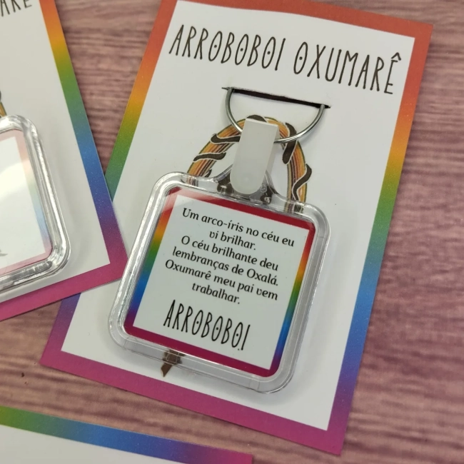 30 Unidades - Chaveiro Orixá Oxumarê Personalizado Lembrancinhas