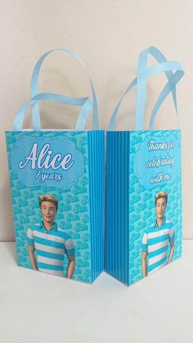 Sacolinhas Personalizadas Barbie e Ken para Lembrancinhas