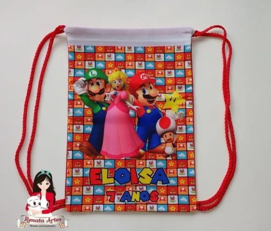 Mochila de Tecido Personalizada Super Mario Ii