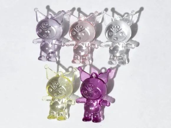 Pingente Kuromi Acrílico Pacote com 10 Unidades Coloridos