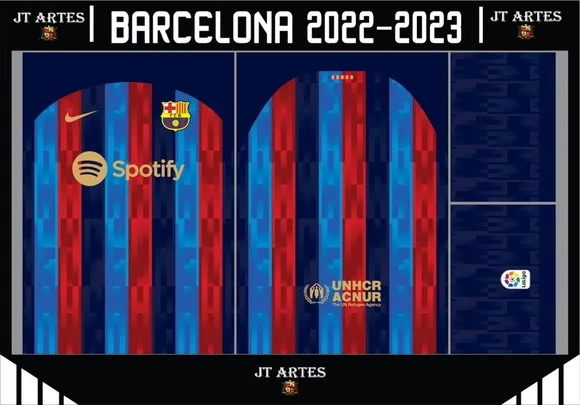 Vetor da Camisa do Barcelona Local 2022/2023