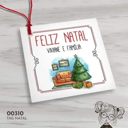 Tag Quadrada Natal - 00310