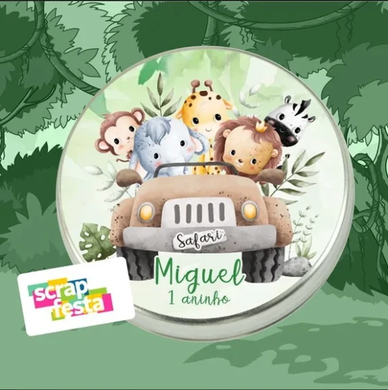Latinhas Personalizadas Festa Safari Cute