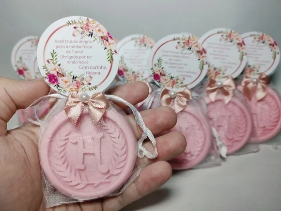Lembrancinha de Aniversário, Sabonete Letra Inicial do Nome
