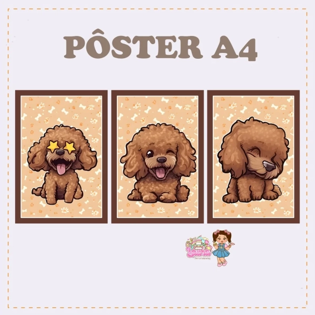 Kit Festa Só Um Bolinho DOG POODLE - Decoração de Festa