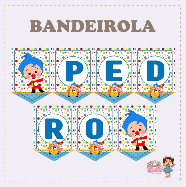 Kit Festa Só Um Bolinho PALHAÇO PLIM PLIM - Decoração de Festa