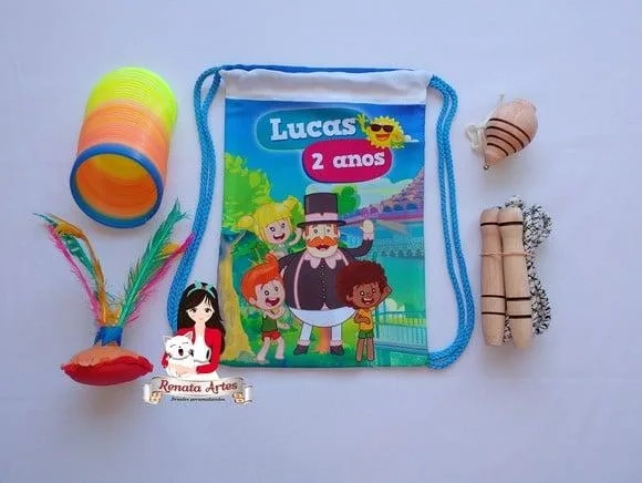 Mochila Boa Infância Personalizada Tema Mundo Bita