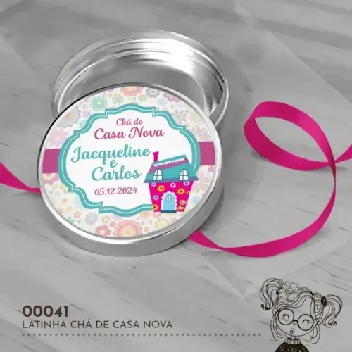 Latinha Adesivada Chá de Casa Nova - 00041
